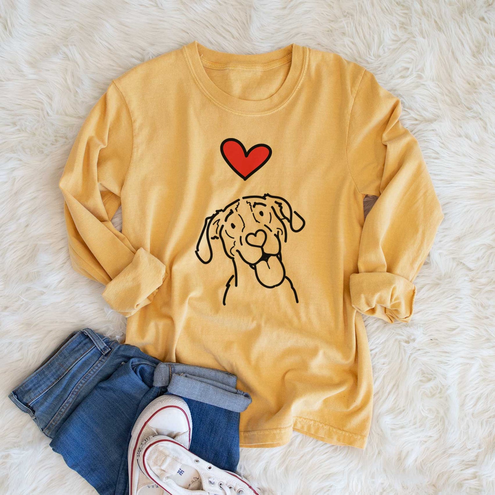 Love Always Treeing Walker Coonhound - Kimble - Heavyweight 100% Cotton Long Sleeve