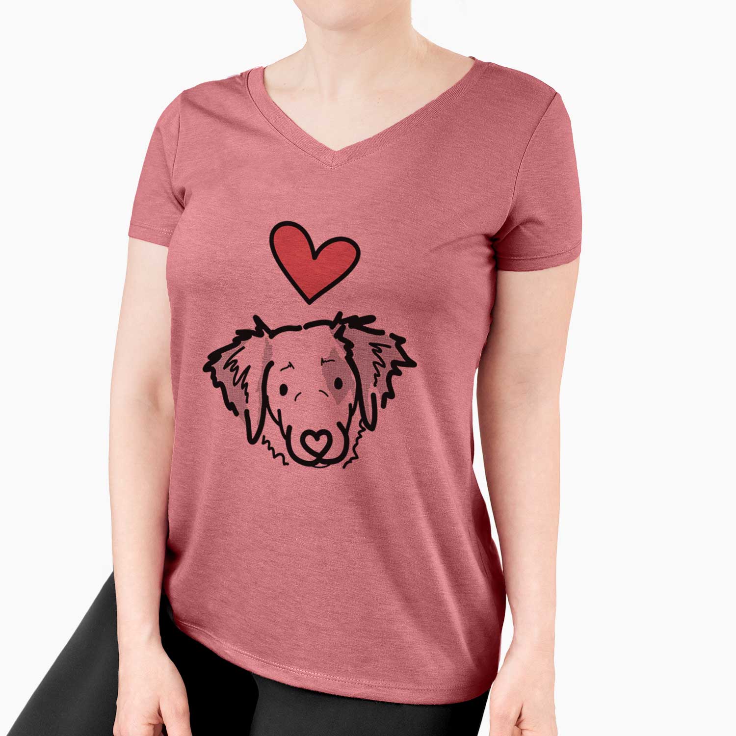 Love Always Brittany Spaniel - Kiva - Women's V-neck Shirt