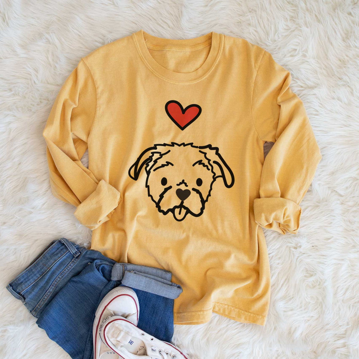 Love Always Shih Tzu - Koko - Heavyweight 100% Cotton Long Sleeve