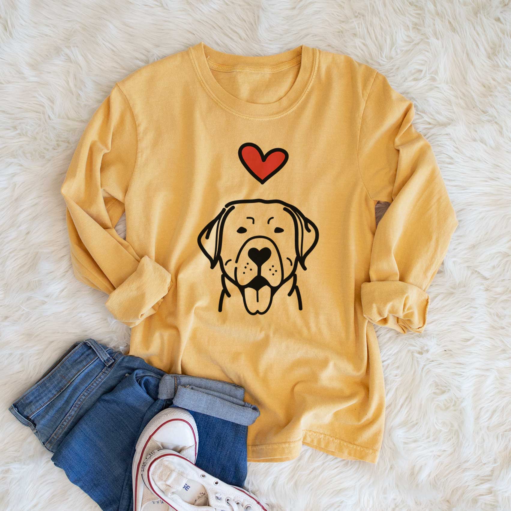 Love Always Labrador Retriever - Heavyweight 100% Cotton Long Sleeve