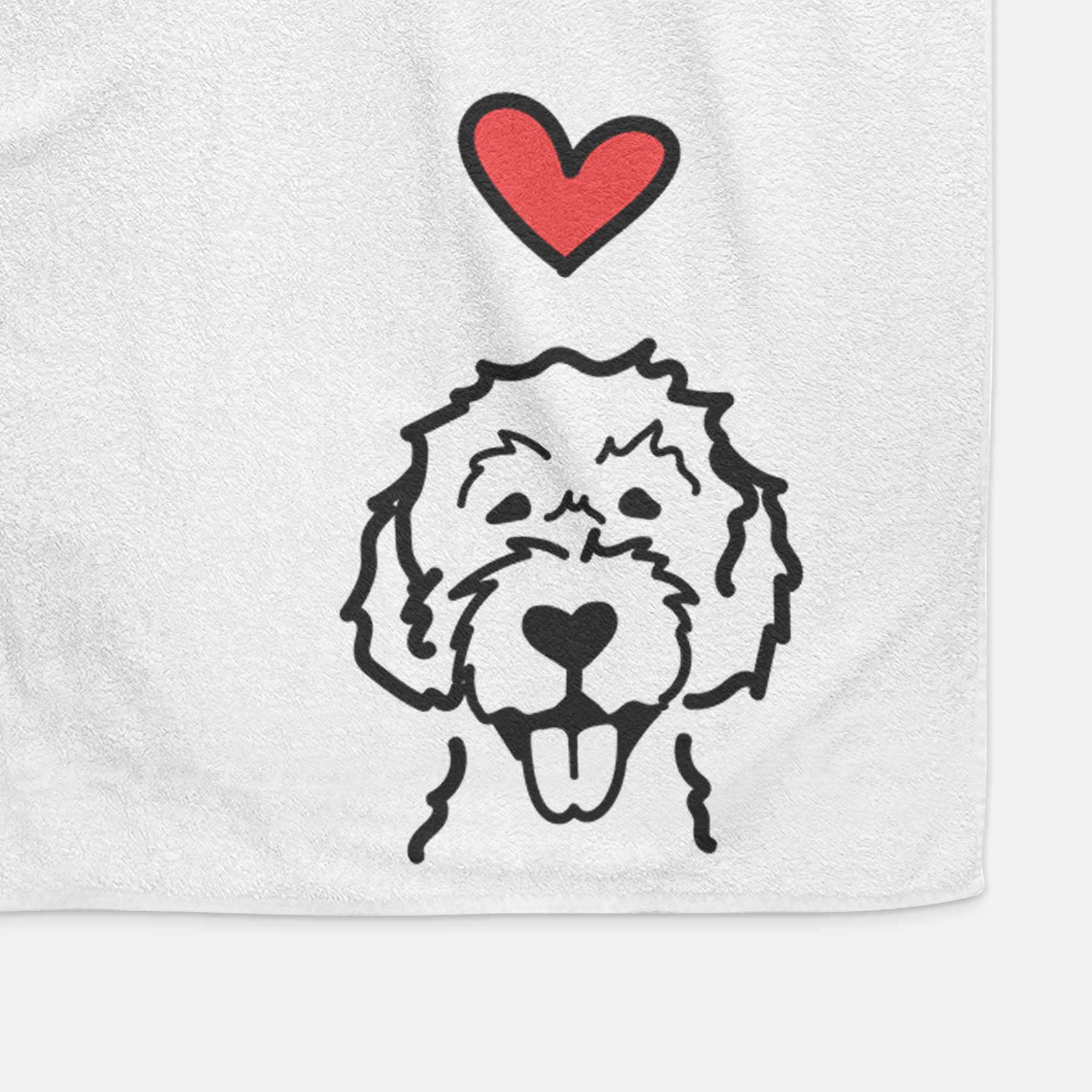 Love Always Labradoodle - Decorative Hand Towel