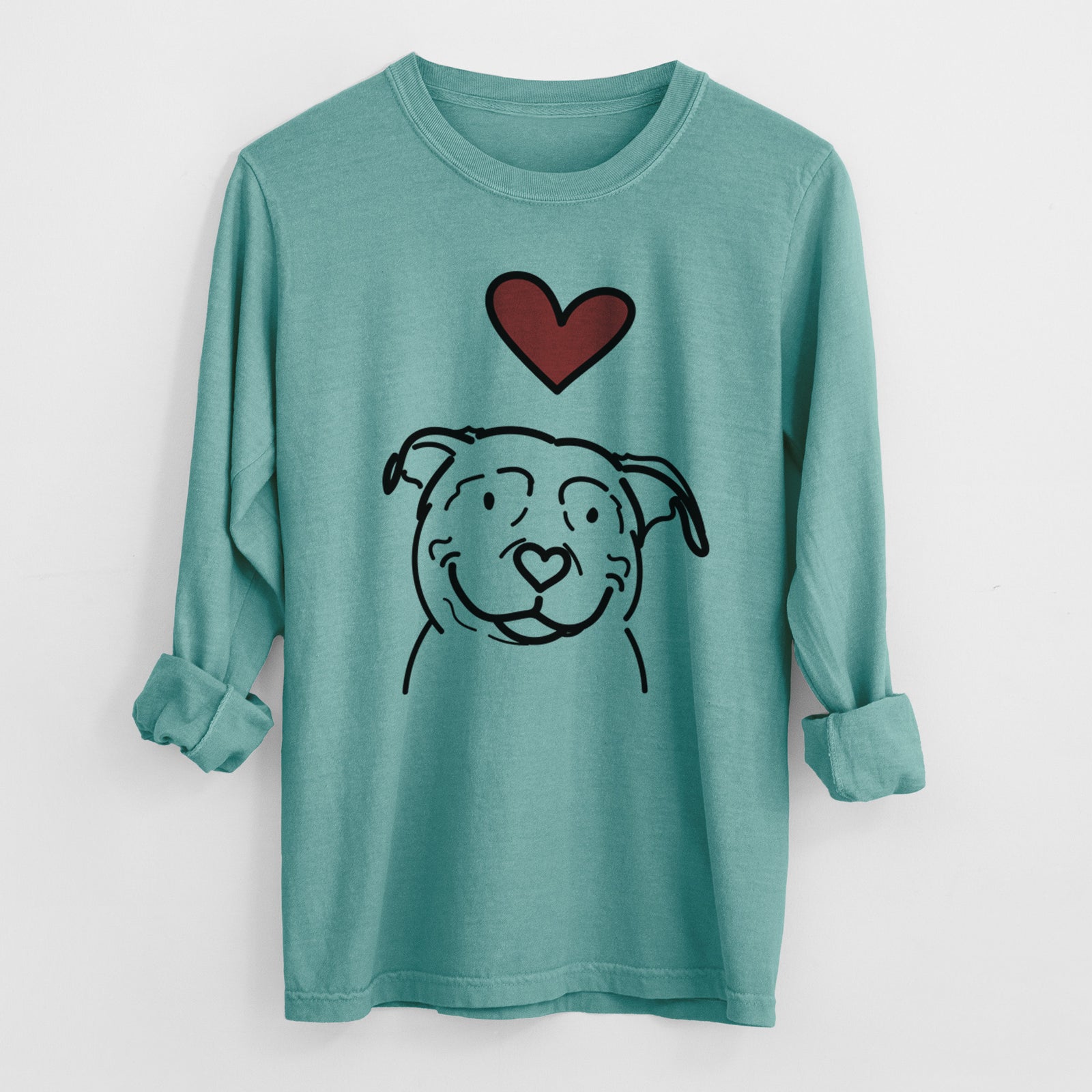 Love Always American Pitbull Terrier - Lady - Heavyweight 100% Cotton Long Sleeve