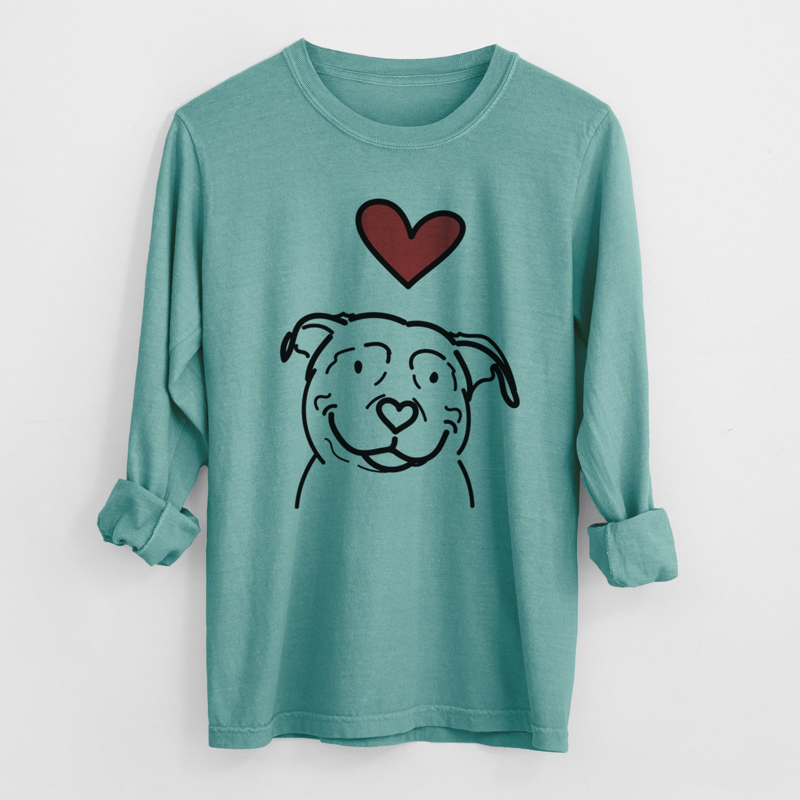 Love Always American Pitbull Terrier - Lady - Heavyweight 100% Cotton Long Sleeve