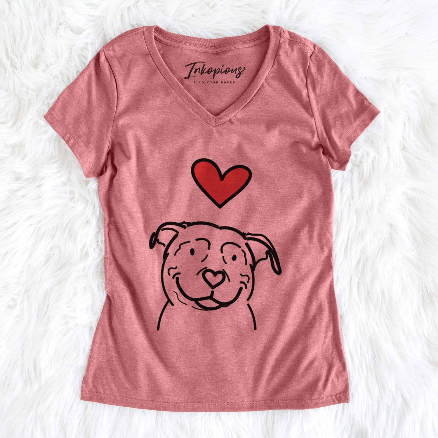 Love Always American Pitbull Terrier - Lady - Women's Perfect V-neck Shirt