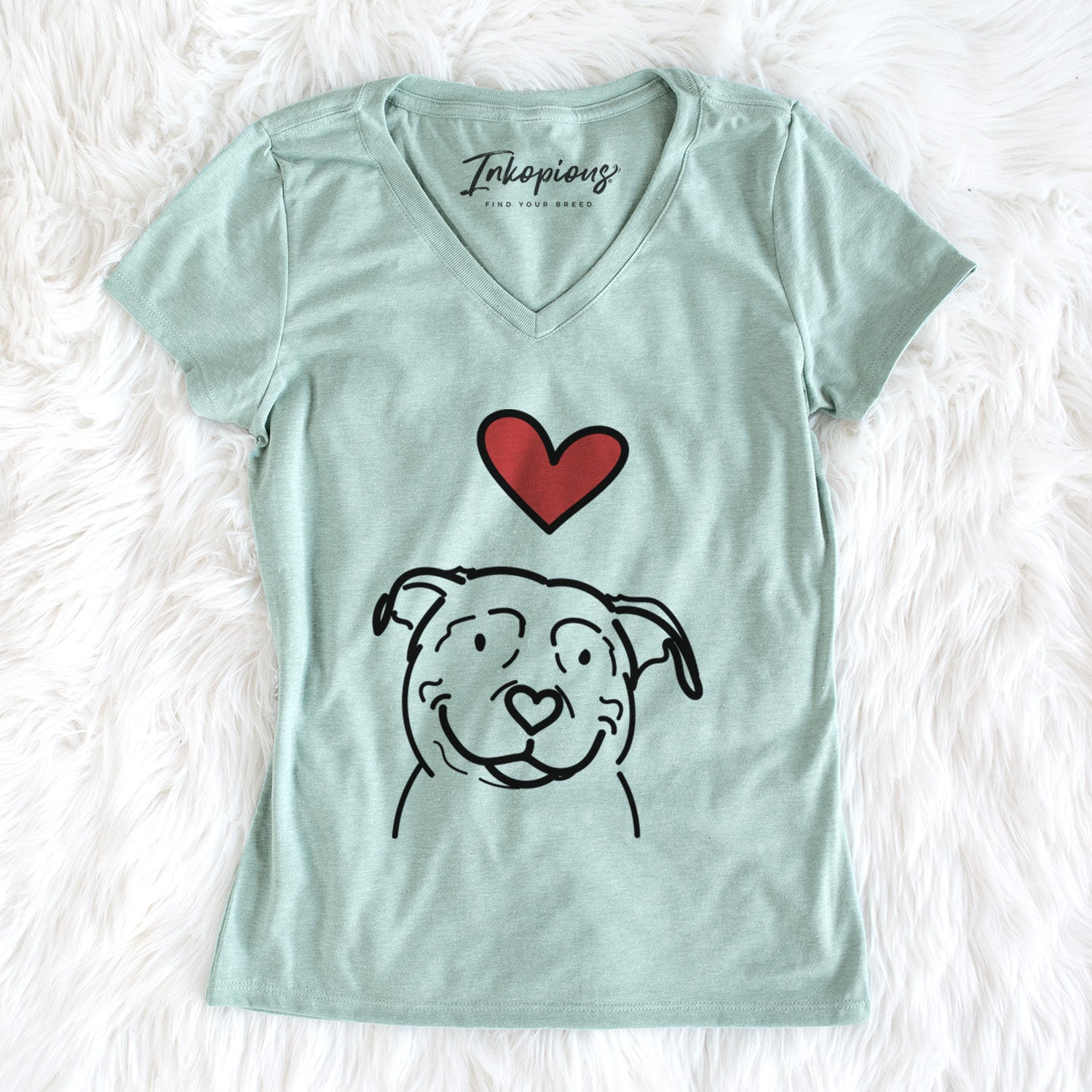 Love Always American Pitbull Terrier - Lady - Women's Perfect V-neck Shirt