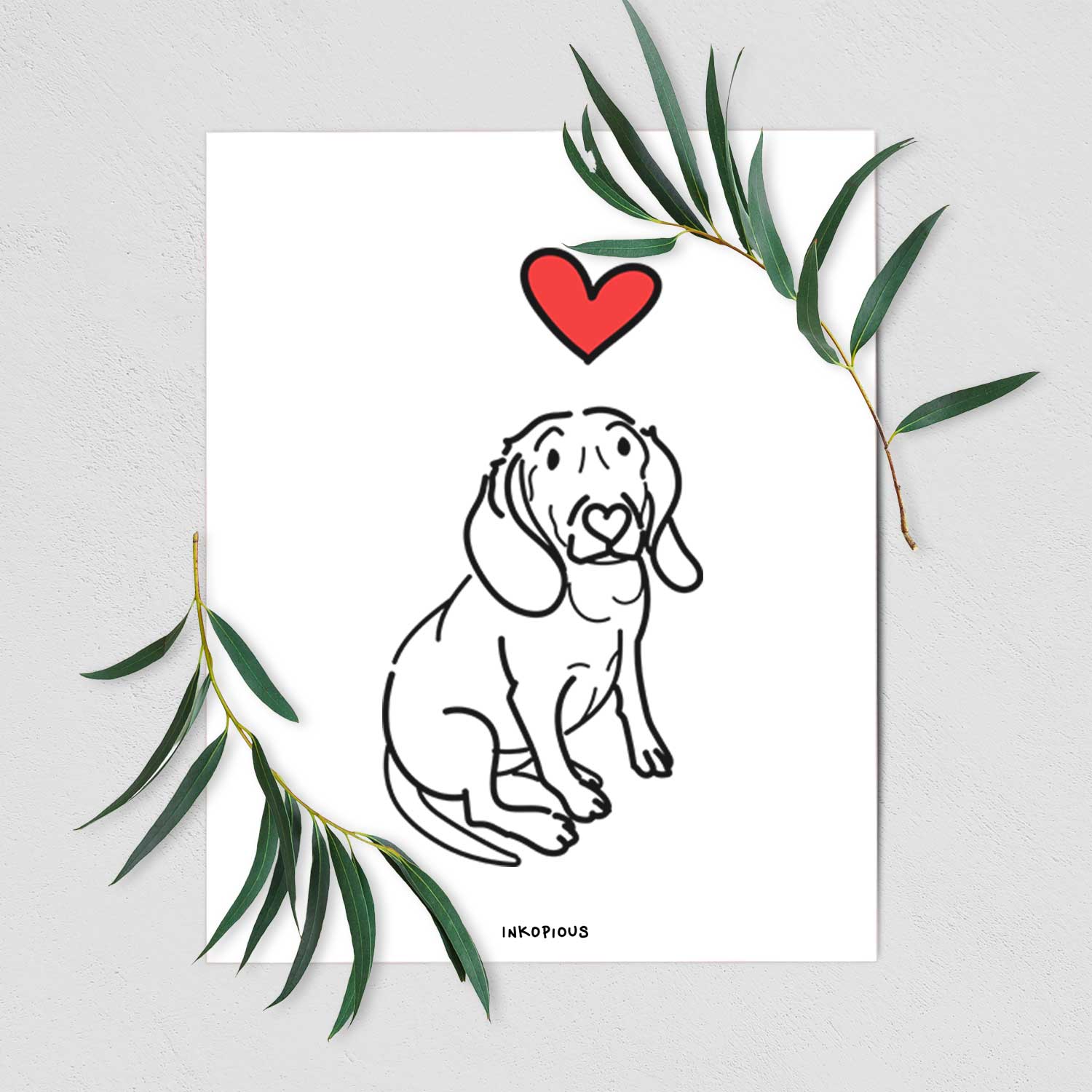 Love Always Beagle - Lilly Art Print