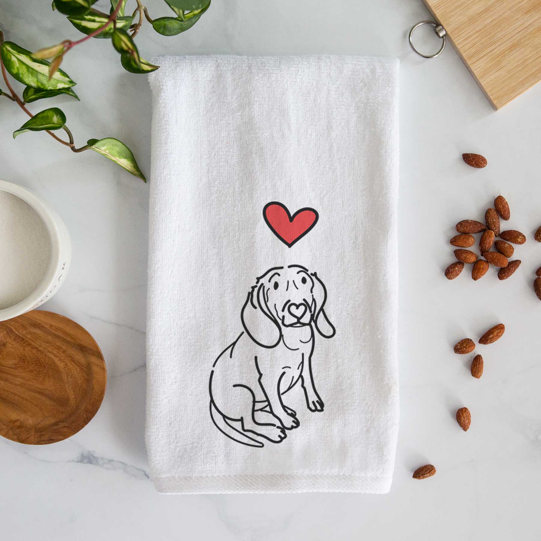 Love Always Beagle - Lilly - Decorative Hand Towel