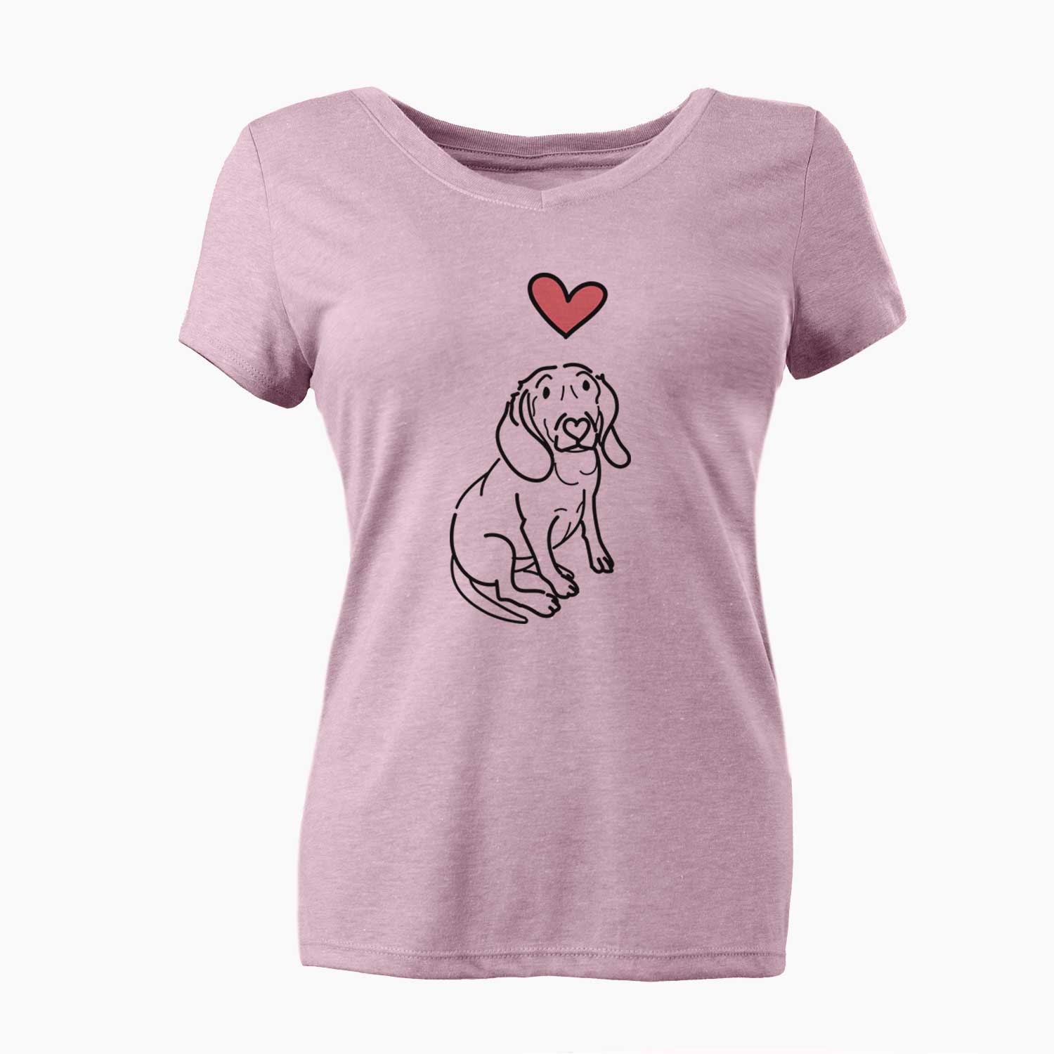 Love Always Beagle - Lilly - Women's V-neck Shirt