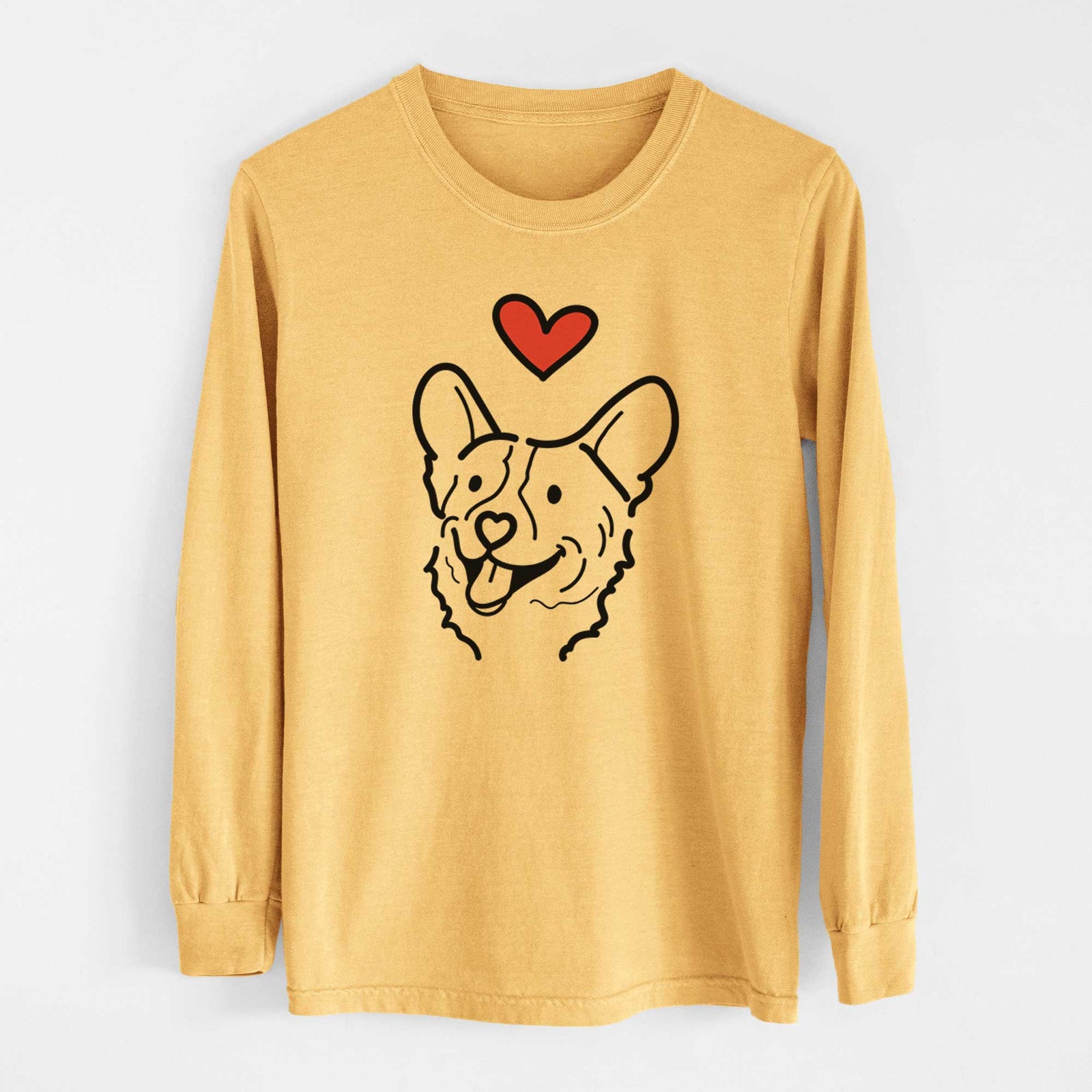 Love Always Corgi - Lily - Heavyweight 100% Cotton Long Sleeve