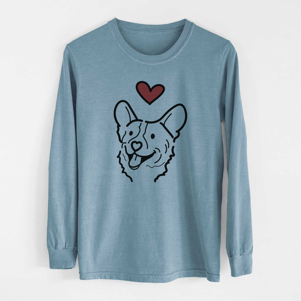 Love Always Corgi - Lily - Heavyweight 100% Cotton Long Sleeve