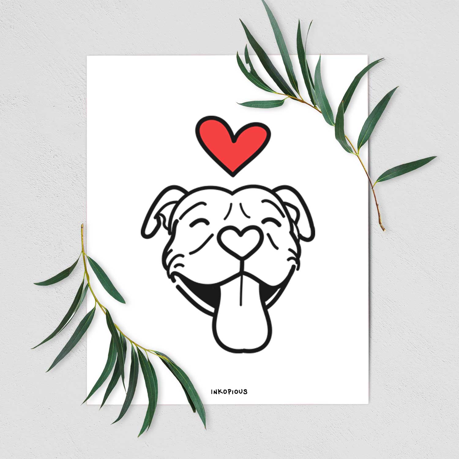 Love Always Pitbull - Louie Art Print