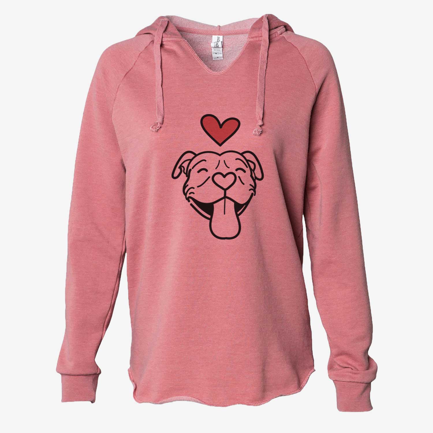 Love Always Pitbull - Louie - Cali Wave Hooded Sweatshirt