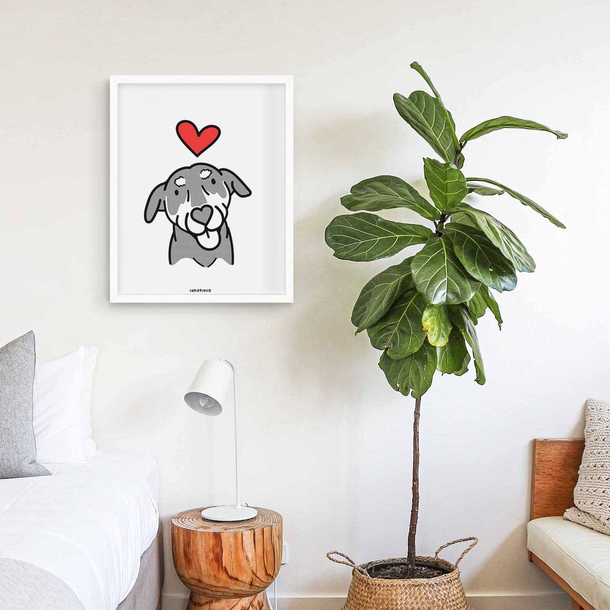 Love Always Mixed Breed - Lousia Art Print