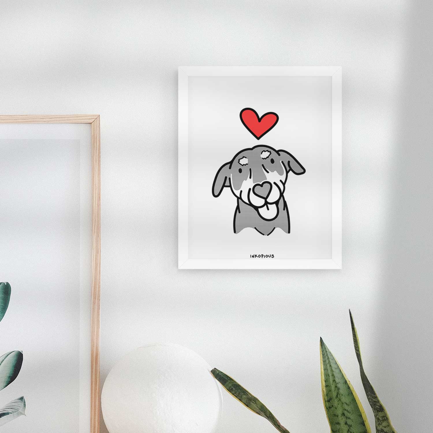 Love Always Mixed Breed - Lousia Art Print