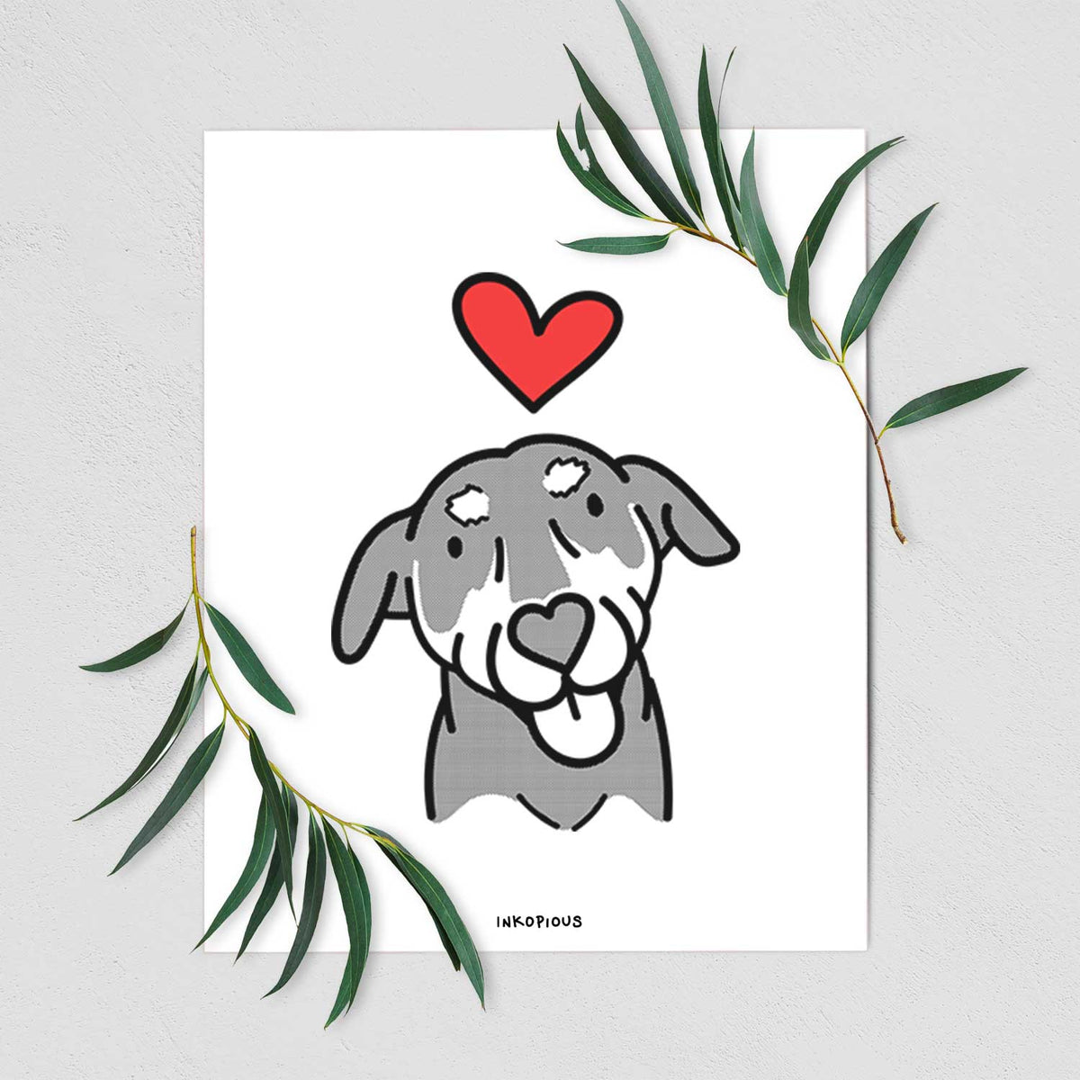 Love Always Mixed Breed - Lousia Art Print