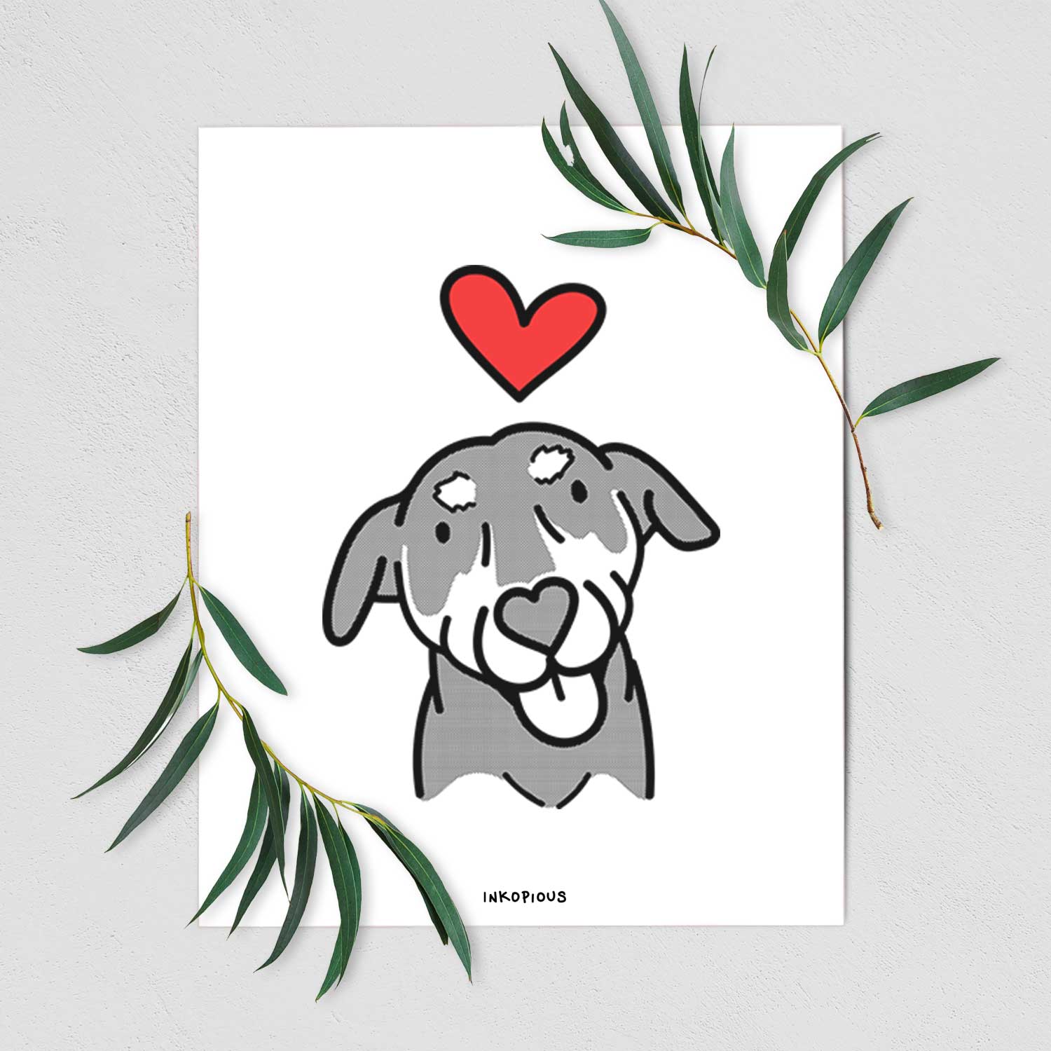 Love Always Mixed Breed - Lousia Art Print