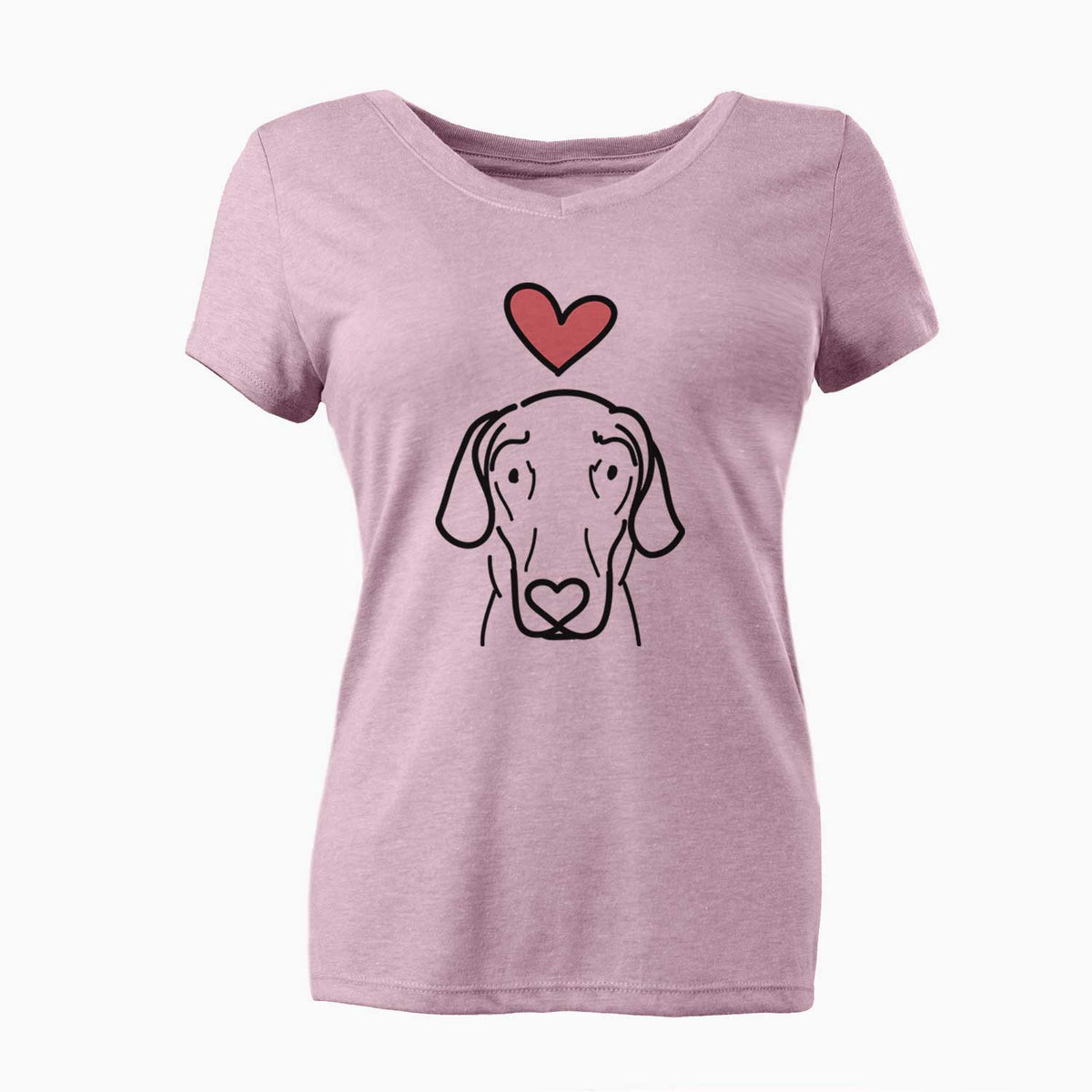 Love Always Great Dane - Lucy - Women's V-neck Shirt