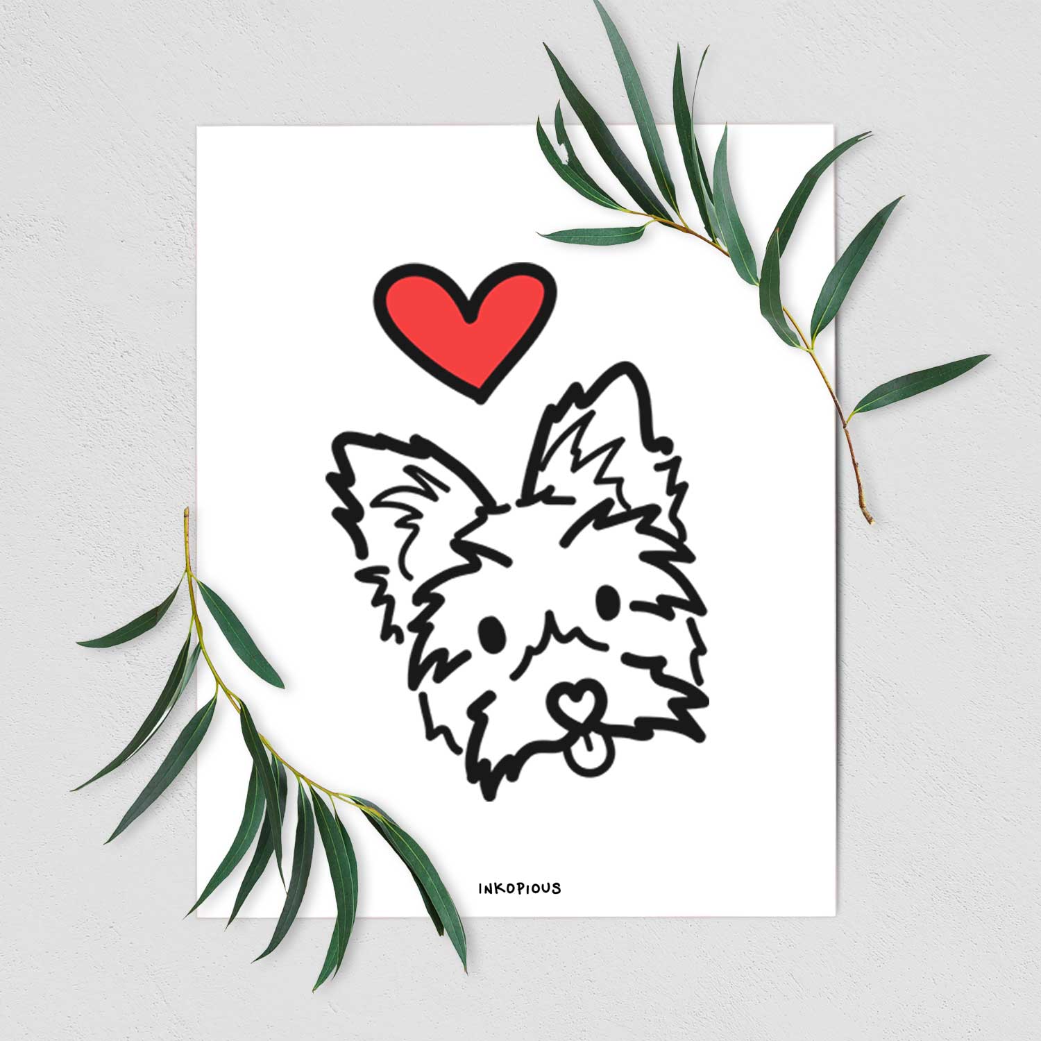 Love Always Yorkshire Terrier - Luna Art Print