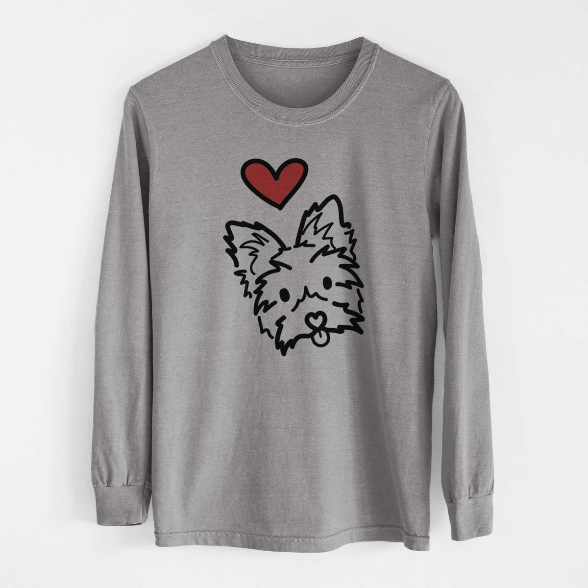 Love Always Yorkshire Terrier - Luna - Heavyweight 100% Cotton Long Sleeve