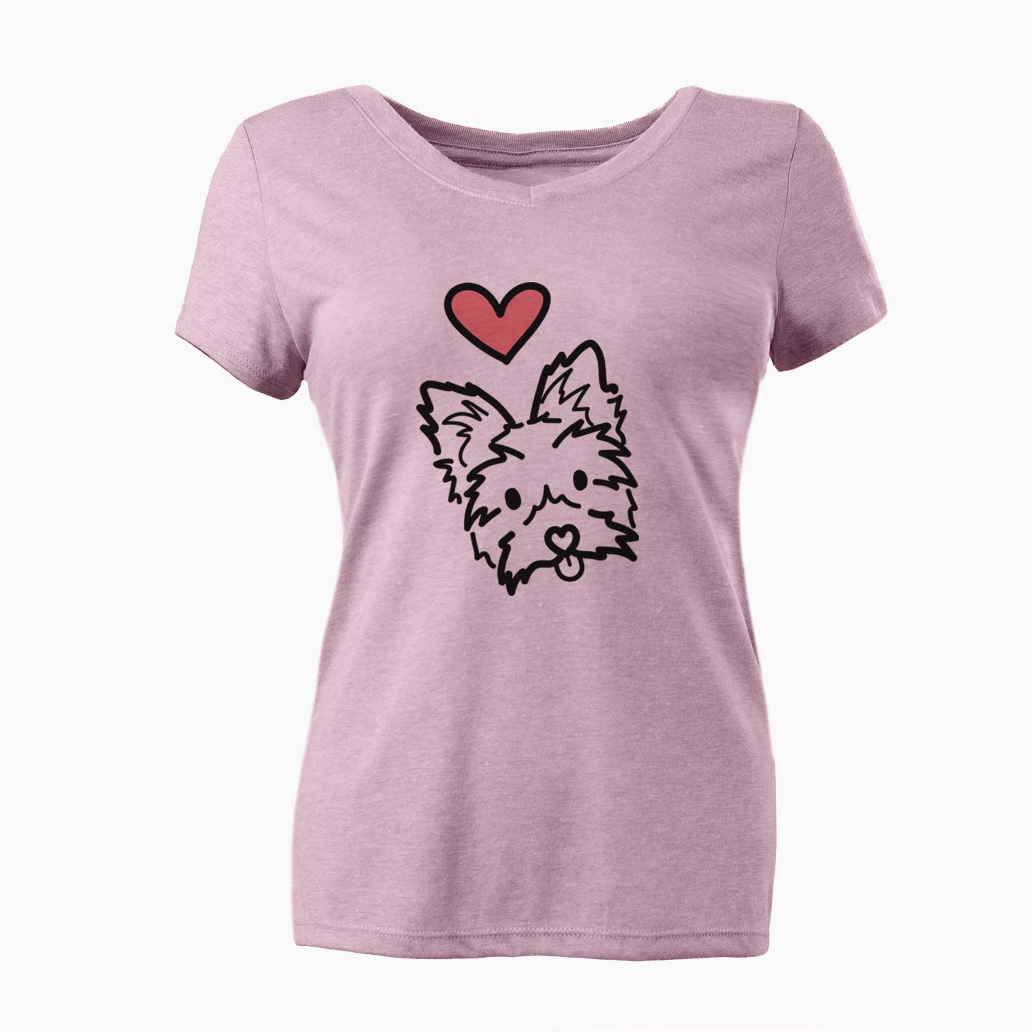Love Always Yorkshire Terrier - Luna - Women's V-neck Shirt