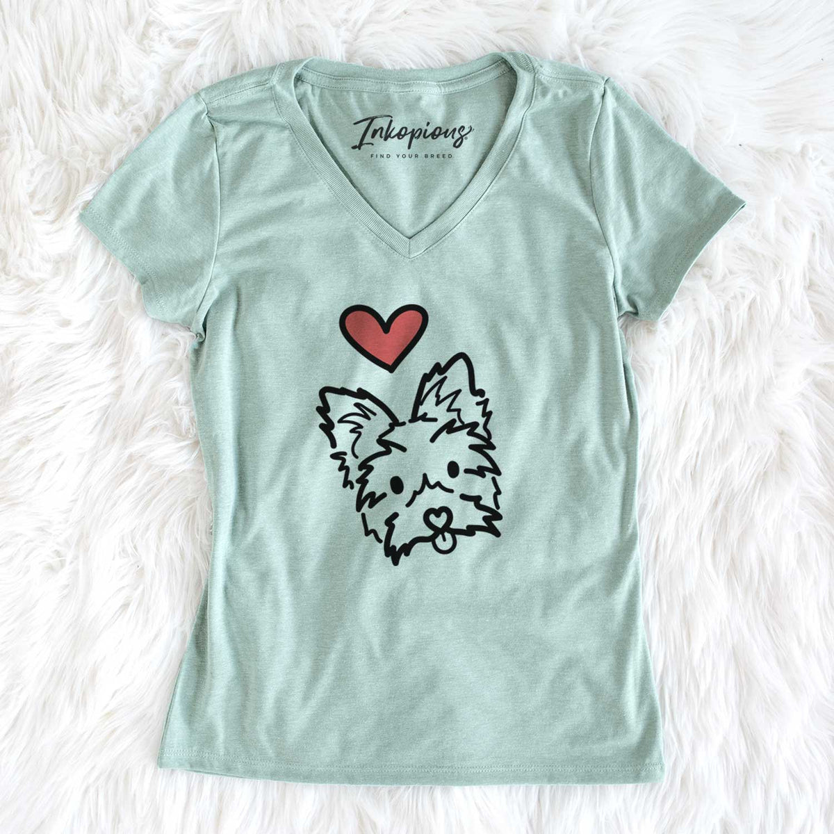Love Always Yorkshire Terrier - Luna - Women&#39;s V-neck Shirt