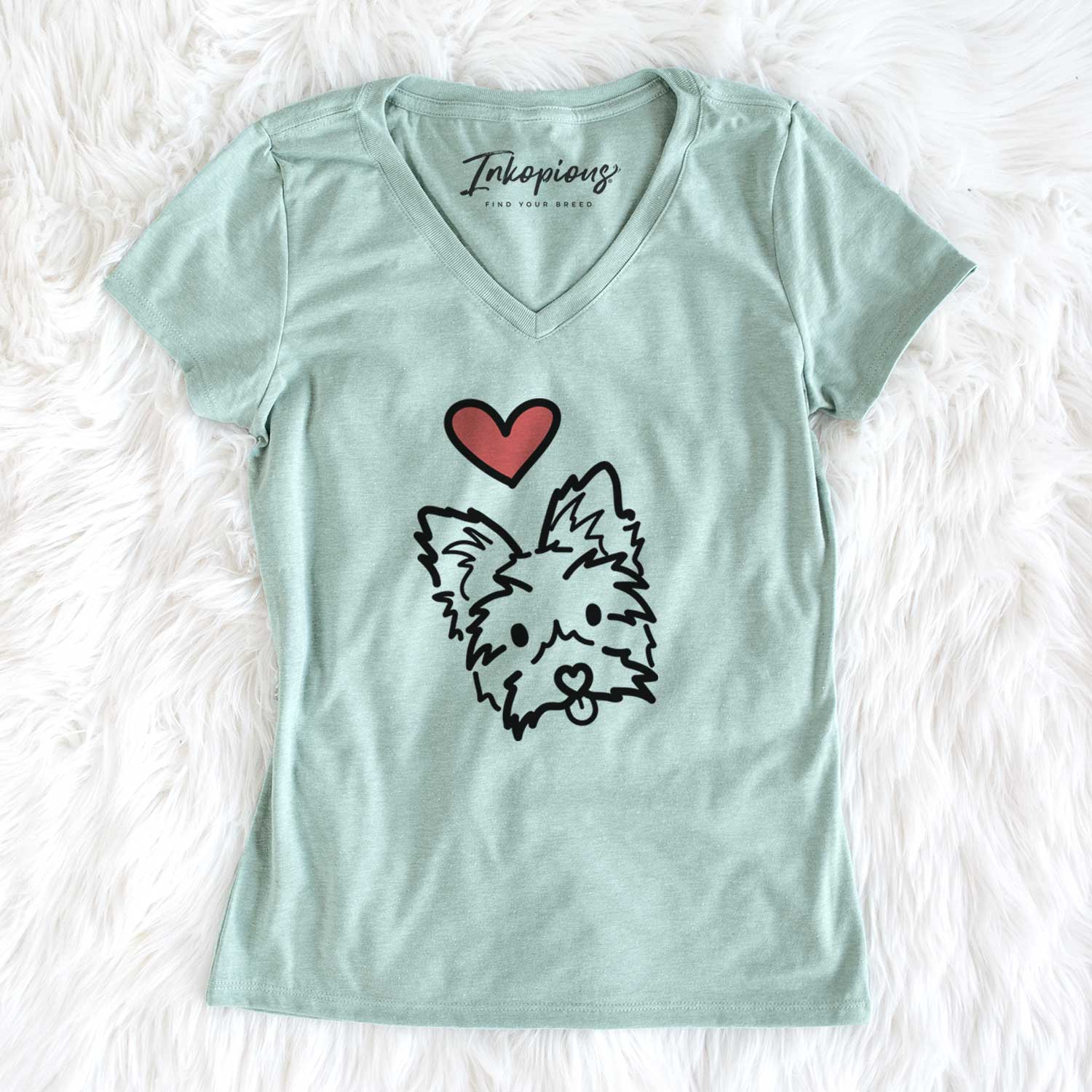 Love Always Yorkshire Terrier - Luna - Women's V-neck Shirt