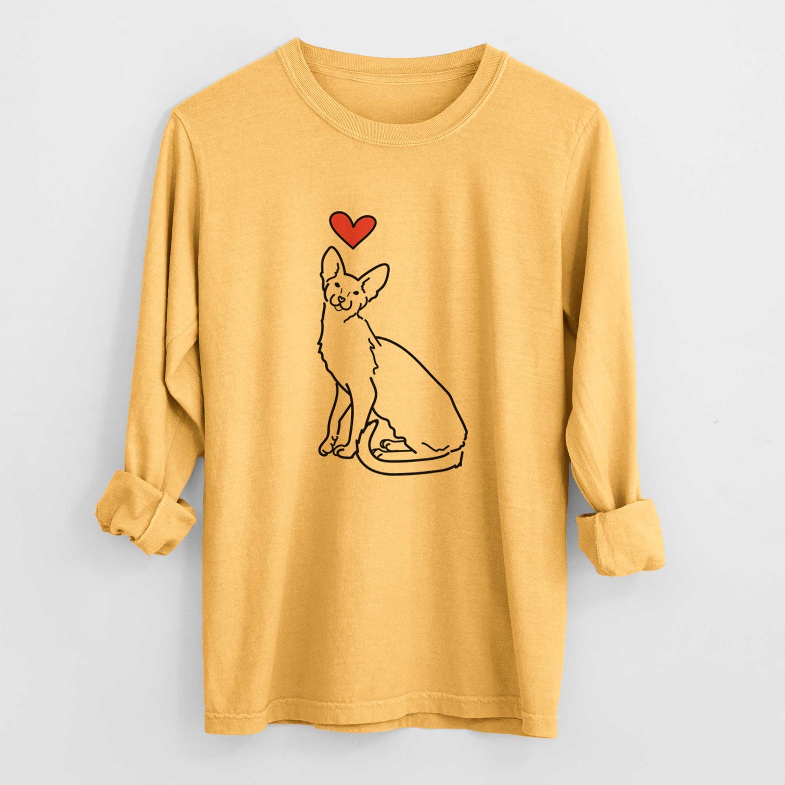 Love Always Oriental Shorthair Cat - Lyra - Heavyweight 100% Cotton Long Sleeve