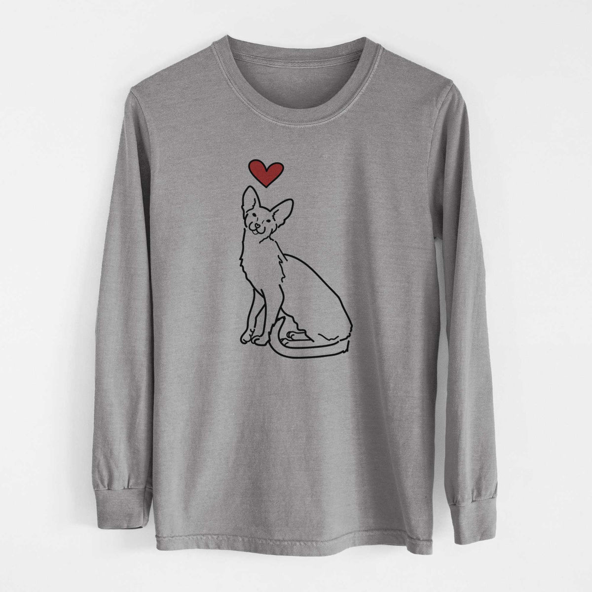 Love Always Oriental Shorthair Cat - Lyra - Heavyweight 100% Cotton Long Sleeve