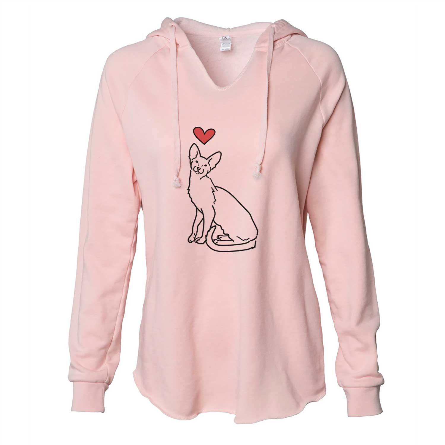 Love Always Oriental Shorthair Cat - Lyra - Cali Wave Hooded Sweatshirt