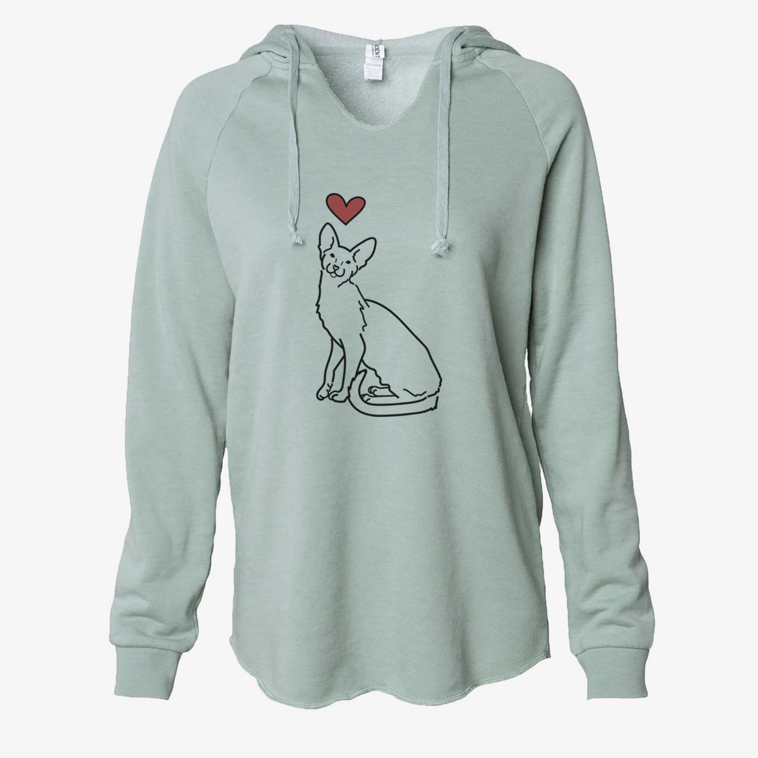 Love Always Oriental Shorthair Cat - Lyra - Cali Wave Hooded Sweatshirt