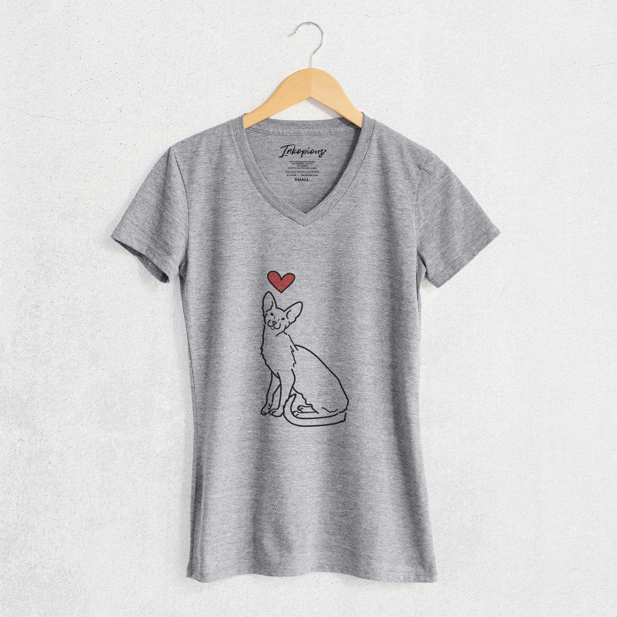 Love Always Oriental Shorthair Cat - Lyra - Women's V-neck Shirt