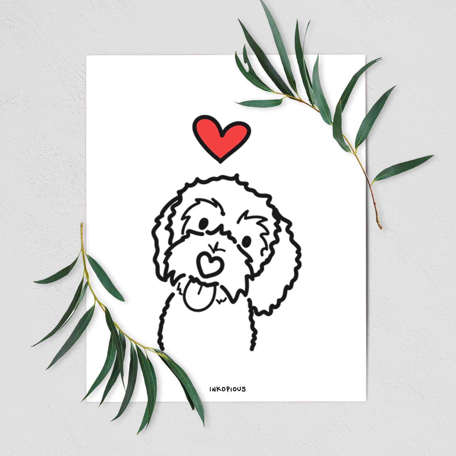 Love Always Bernedoodle - Mabel Art Print