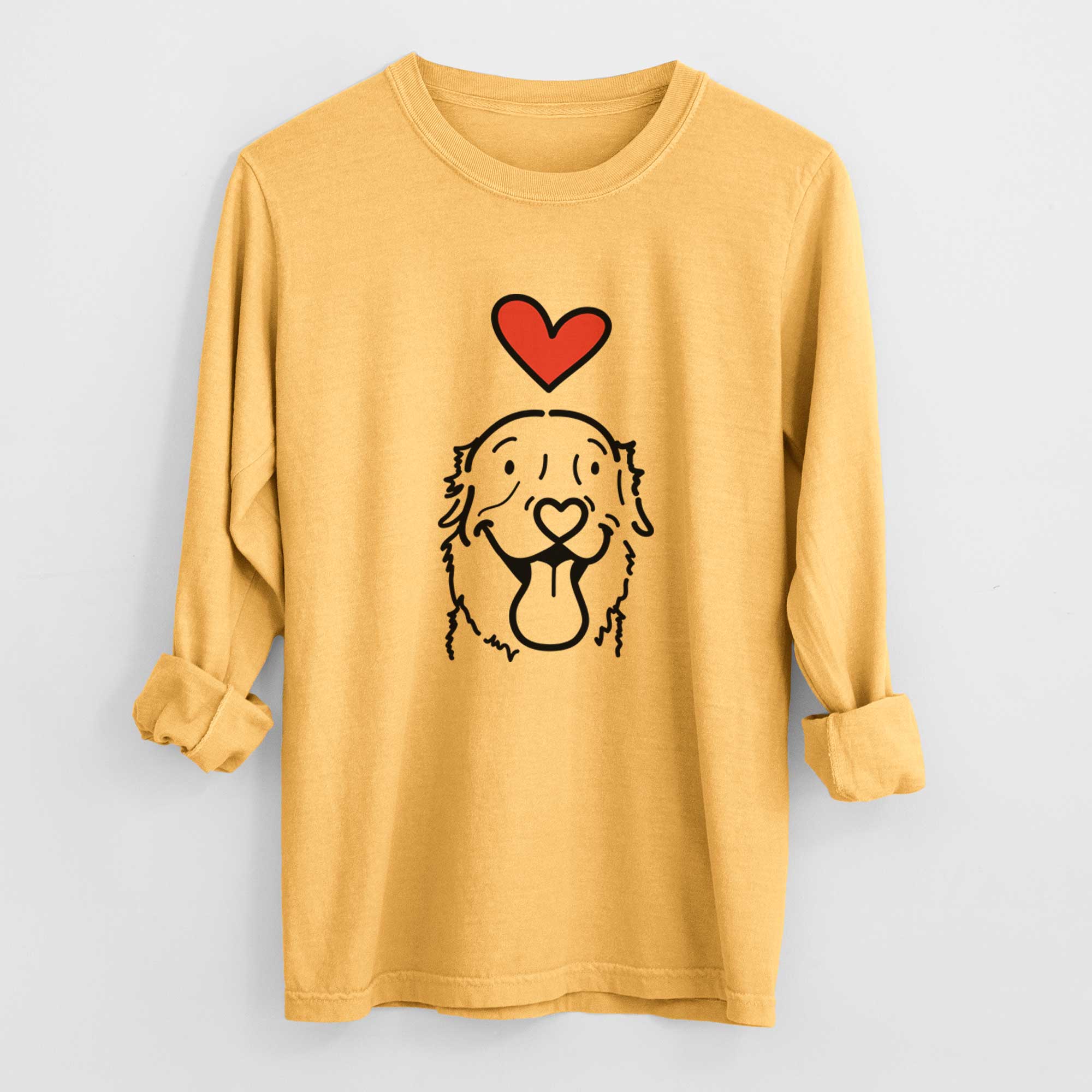 Love Always Golden Retriever - Maple - Heavyweight 100% Cotton Long Sleeve