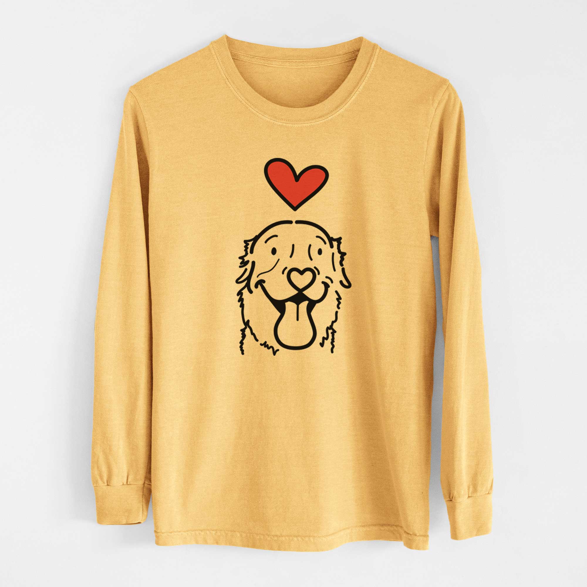 Love Always Golden Retriever - Maple - Heavyweight 100% Cotton Long Sleeve