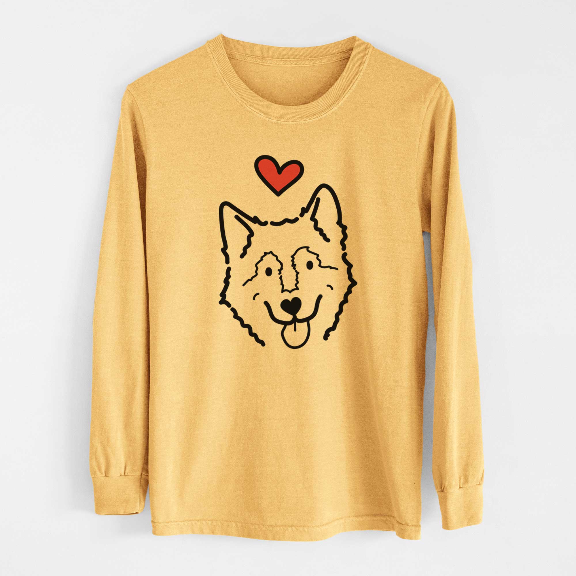 Love Always Alaskan Malamute - Max - Heavyweight 100% Cotton Long Sleeve