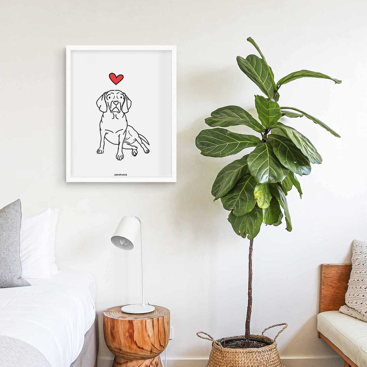 Love Always Puggle - Mayble Art Print
