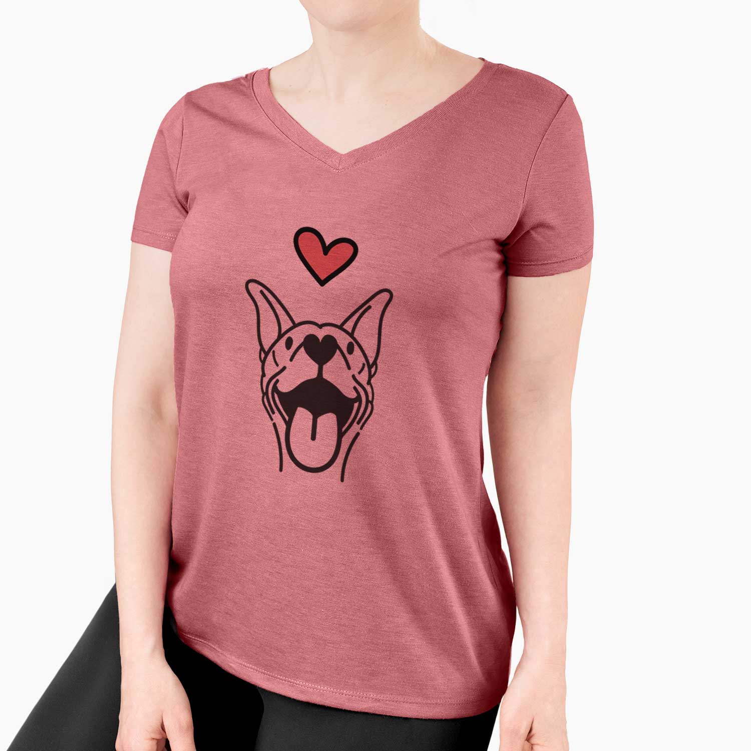 Love Always Basenji - Merlin - Women's V-neck Shirt