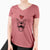 Love Always Basenji - Merlin - Women's V-neck Shirt