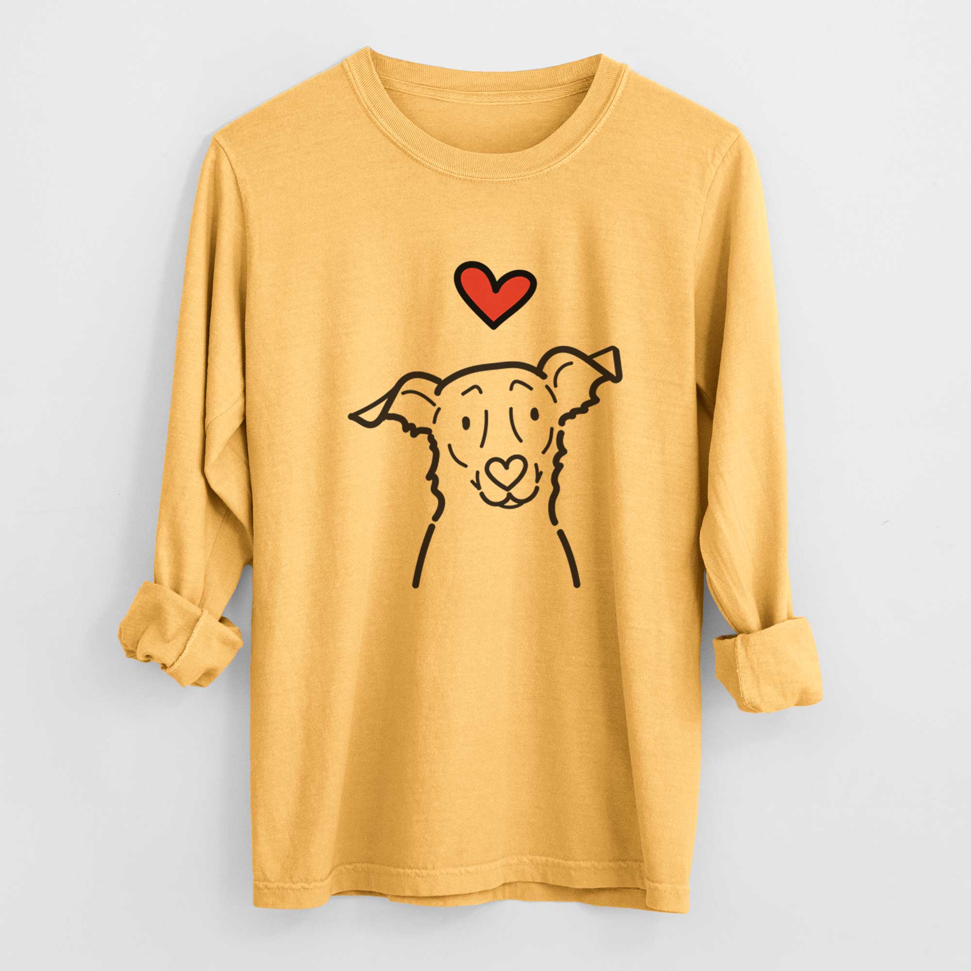 Love Always Border Collie Mix - Millie - Heavyweight 100% Cotton Long Sleeve