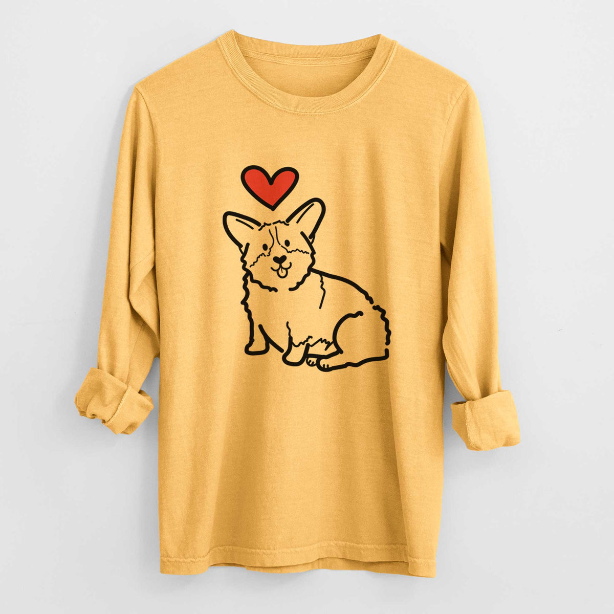 Love Always Pembroke Welsh Corgi - Millie - Heavyweight 100% Cotton Long Sleeve