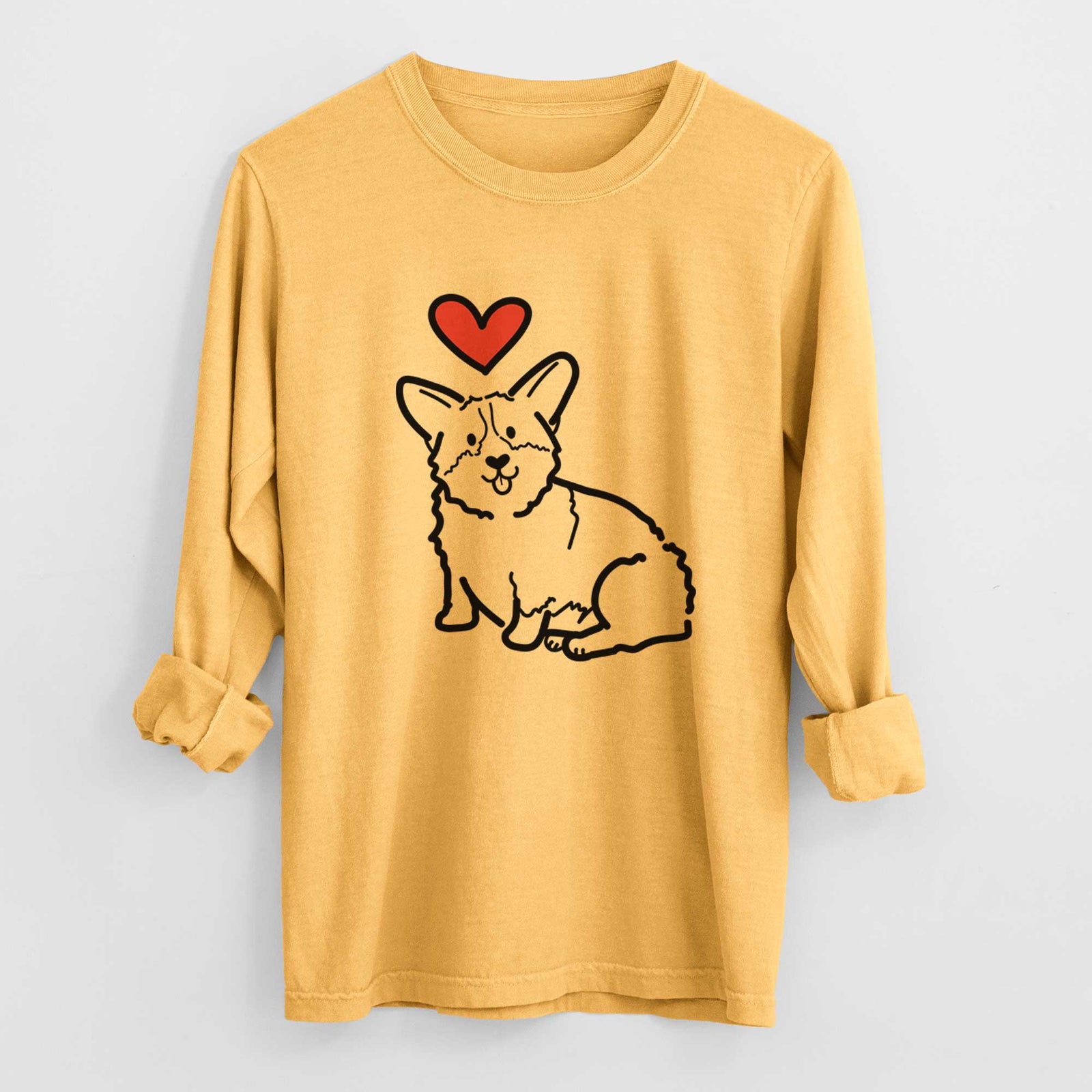 Love Always Pembroke Welsh Corgi - Millie - Heavyweight 100% Cotton Long Sleeve
