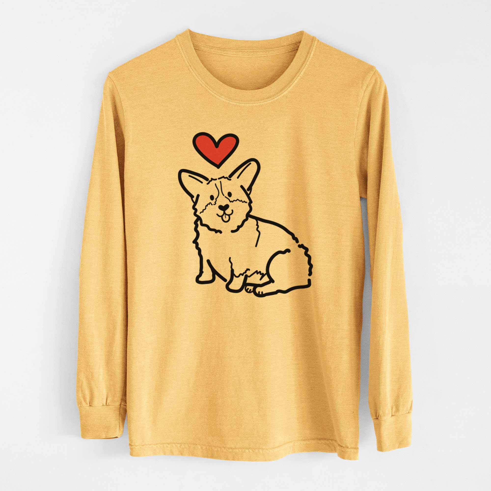 Love Always Pembroke Welsh Corgi - Millie - Heavyweight 100% Cotton Long Sleeve
