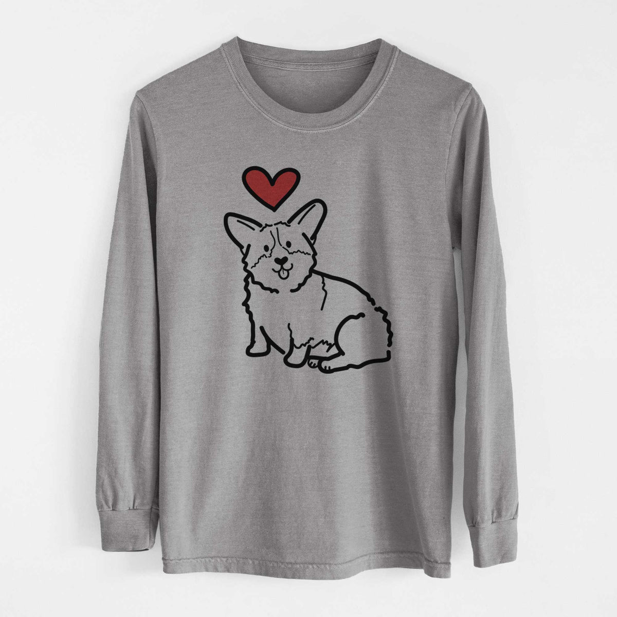 Love Always Pembroke Welsh Corgi - Millie - Heavyweight 100% Cotton Long Sleeve