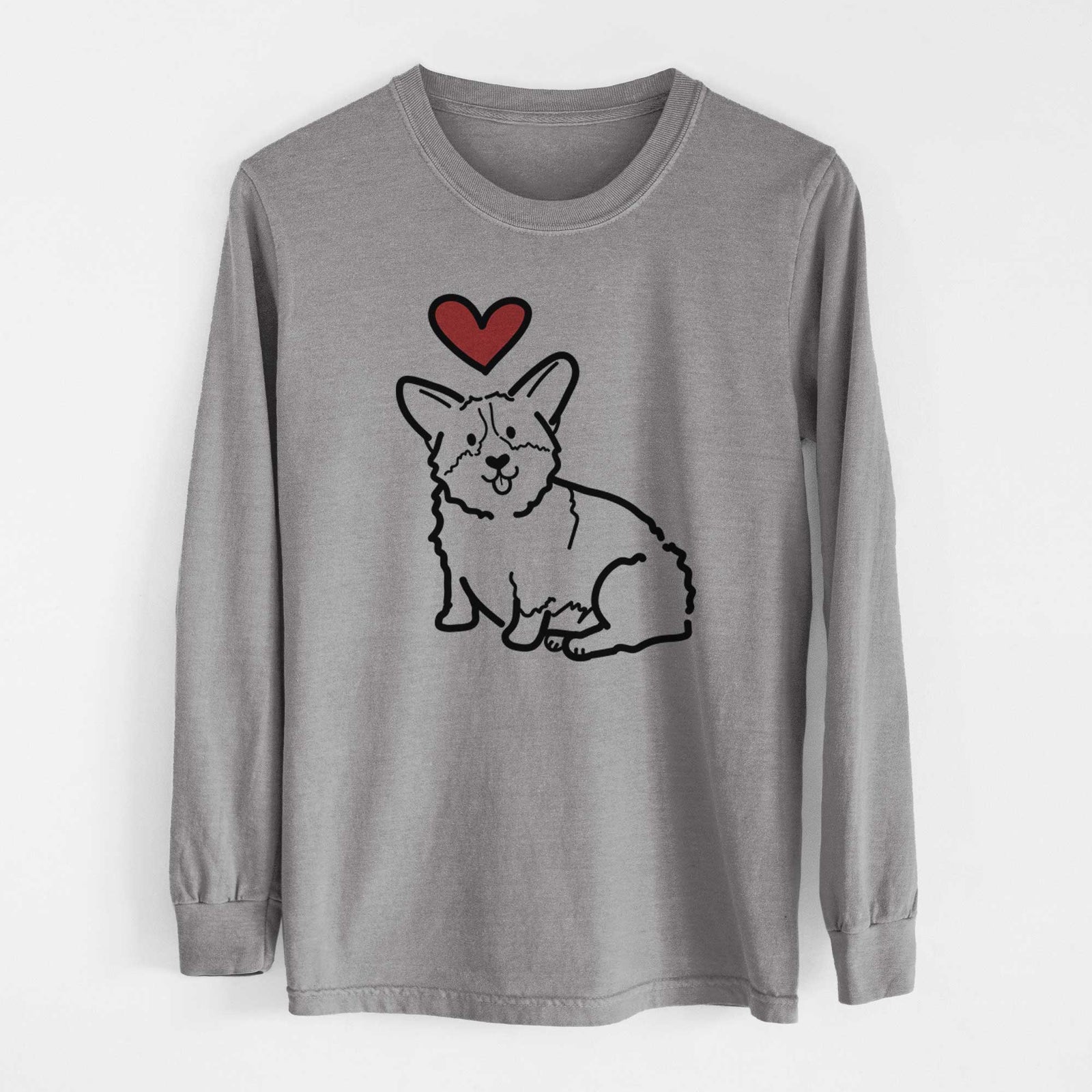 Love Always Pembroke Welsh Corgi - Millie - Heavyweight 100% Cotton Long Sleeve