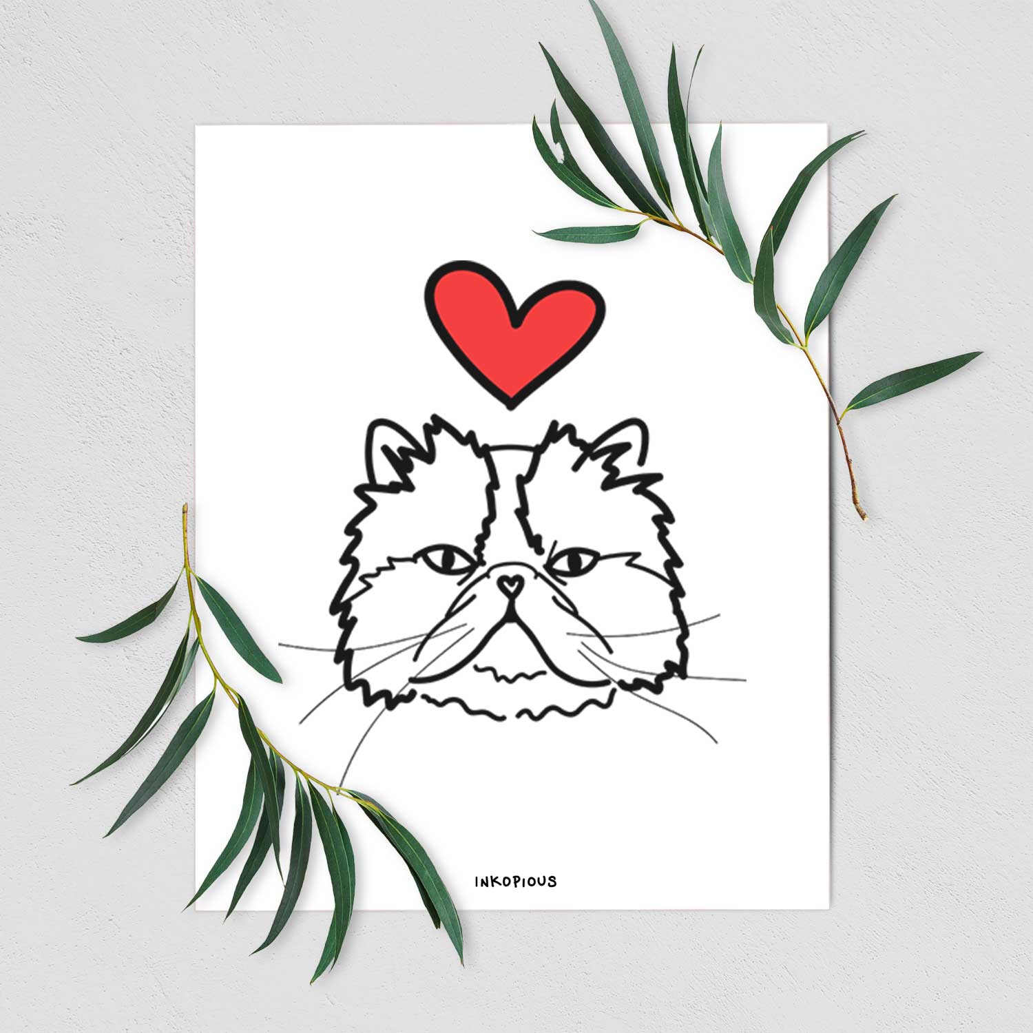 Love Always Persian Cat - Mila Art Print