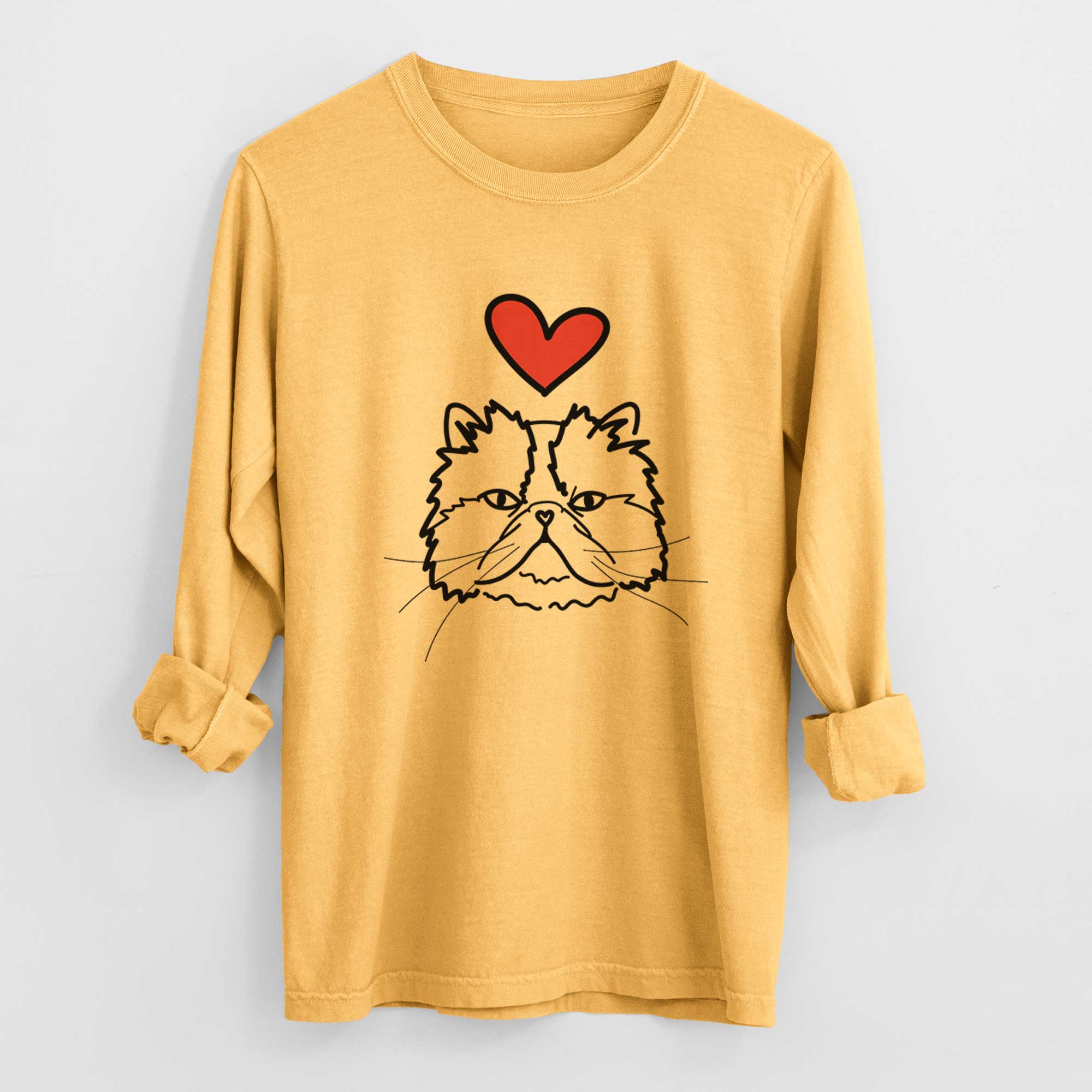 Love Always Persian Cat - Mila - Heavyweight 100% Cotton Long Sleeve