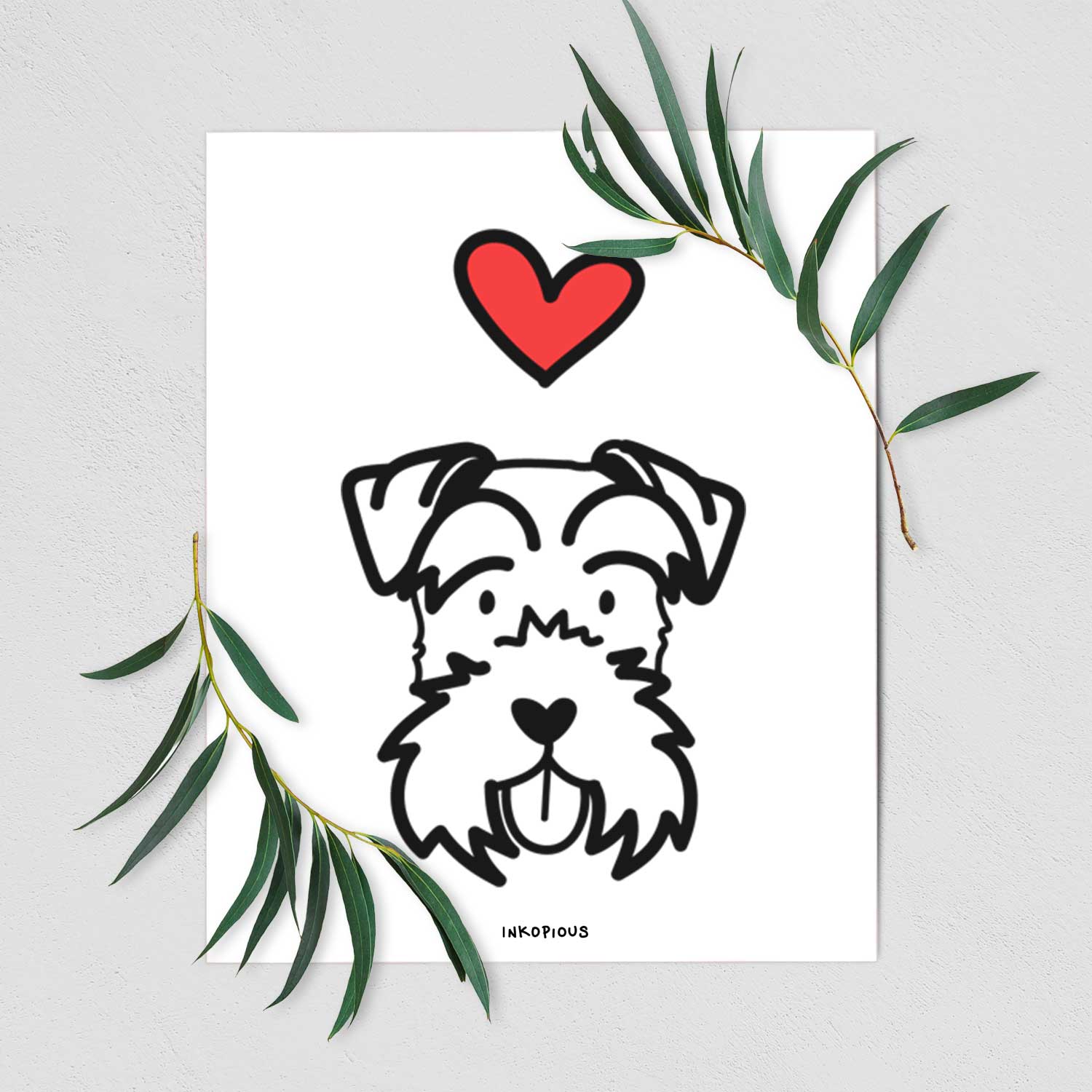 Love Always Miniature Schnauzer Art Print