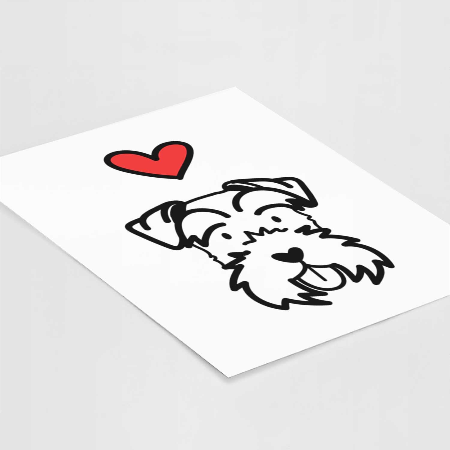 Love Always Miniature Schnauzer Art Print
