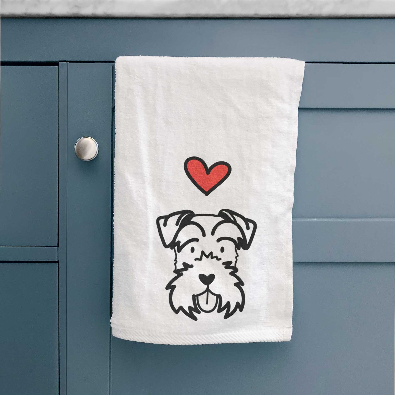 Love Always Miniature Schnauzer - Decorative Hand Towel