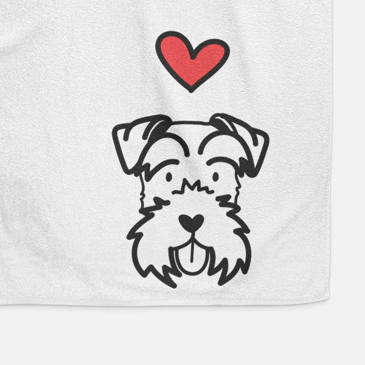 Love Always Miniature Schnauzer - Decorative Hand Towel